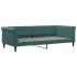 Sofá cama nido con cajones terciopelo verde oscuro 90x200