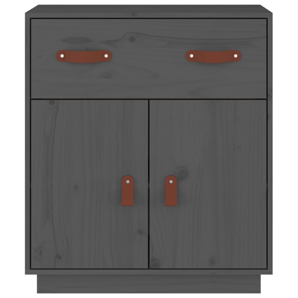 Aparador de madera maciza de pino gris 65,5x40x75