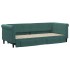 Sofá cama nido con cajones terciopelo verde oscuro 80x200