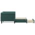 Sofá cama nido con cajones terciopelo verde oscuro 80x200
