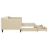 Sofá cama nido con cajones tela color crema 80x200