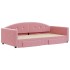 Sofá cama nido con cajones terciopelo rosa 100x200