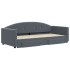 Sofá cama nido con cajones terciopelo gris oscuro 90x200