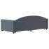 Sofá cama nido con cajones terciopelo gris oscuro 90x200