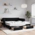 Sofá cama nido con cajones terciopelo negro 90x190
