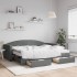 Sofá cama nido con cajones tela gris oscuro 90x200