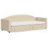 Sofá cama nido con cajones tela color crema 80x200