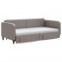 Sofá cama nido con cajones tela gris taupe 90x200
