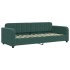 Sofá cama nido con colchón terciopelo verde oscuro 80x200