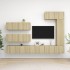 Juego de muebles de salón 7 piezas roble