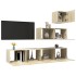 Juego de muebles de salón 4 piezas roble