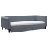 Sofá cama nido con cajones terciopelo gris oscuro 80x200