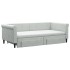 Sofá cama nido con cajones terciopelo gris claro 90x190