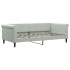 Sofá cama nido con cajones terciopelo gris claro 90x190