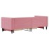 Sofá cama nido con cajones terciopelo rosa 80x200