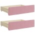 Sofá cama nido con cajones terciopelo rosa 80x200