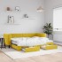 Sofá cama nido con cajones terciopelo amarillo 80x200