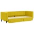 Sofá cama nido con cajones terciopelo amarillo 80x200