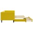 Sofá cama nido con cajones terciopelo amarillo 80x200