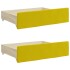 Sofá cama nido con cajones terciopelo amarillo 80x200
