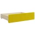 Sofá cama nido con cajones terciopelo amarillo 80x200
