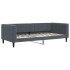 Sofá cama nido con cajones terciopelo gris oscuro 90x200
