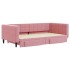 Sofá cama nido con cajones terciopelo rosa 100x200