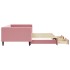 Sofá cama nido con cajones terciopelo rosa 100x200