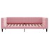 Sofá cama nido con cajones terciopelo rosa 100x200