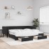 Sofá cama nido con cajones terciopelo negro 90x190