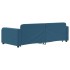 Sofá cama nido con cajones terciopelo azul 90x200
