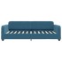 Sofá cama nido con cajones terciopelo azul 90x200