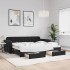 Sofá cama nido con cajones terciopelo negro 90x200