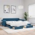 Sofá cama nido con cajones terciopelo azul 100x200