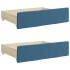 Sofá cama nido con cajones terciopelo azul 100x200