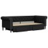 Sofá cama nido con cajones cuero sintético negro 90x200