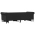 Sofá cama nido con cajones cuero sintético negro 90x200