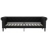 Sofá cama nido con cajones cuero sintético negro 90x200