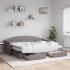 Sofá cama nido con cajones tela gris taupe 80x200