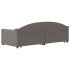 Sofá cama nido con cajones tela gris taupe 80x200