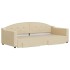 Sofá cama nido con cajones tela color crema 90x200