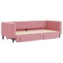 Sofá cama nido con cajones terciopelo rosa 90x200