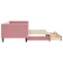 Sofá cama nido con cajones terciopelo rosa 90x200