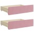 Sofá cama nido con cajones terciopelo rosa 90x200