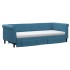 Sofá cama nido con cajones terciopelo azul 80x200