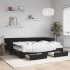 Sofá cama nido con cajones terciopelo negro 80x200