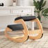 Taburete rodillas madera contrachapada abedul negro 55x84x55