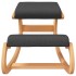Taburete rodillas madera contrachapada abedul negro 55x84x55