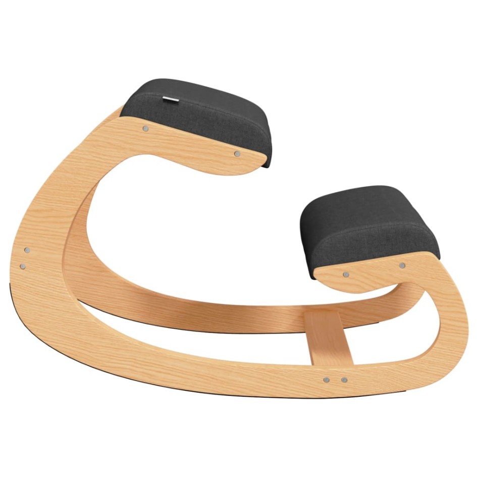 Taburete rodillas madera contrachapada abedul negro 55x84x55