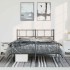 Estructura cama sin colchón con estribo metal negro 150x200